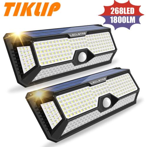 Solar LED Light Outdoor Waterproof 3 Modes Sunlight Super Bright Motion Sensor Wall Lamps For Balcony Exterior Garden Decoration