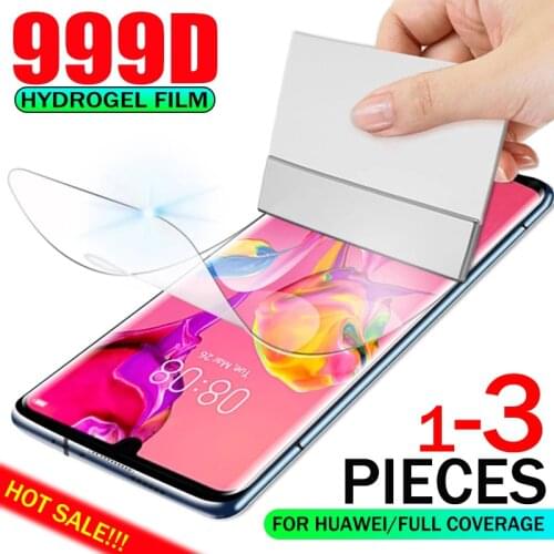 999D Screen Protector For Huawei P30 Pro P40 P20 Hydrogel Film For Huawei P30 Lite Mate 40 30 20 P 30 Smart 2019 Z Soft Film 2PC