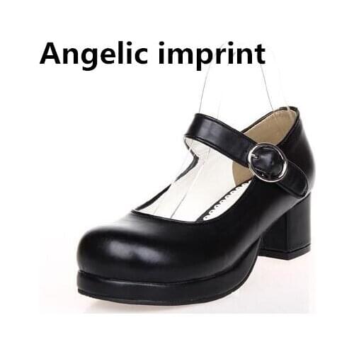 Angelic imprint handmade woman mori girl lolita cosplay shoes lady high heels pumps platform shoes women princess dress shoes 47
