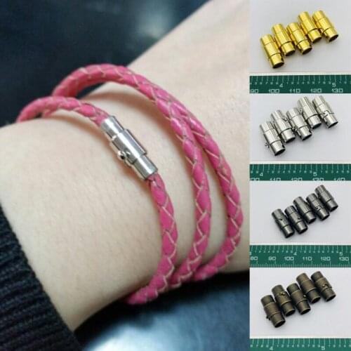 10pcs/lot Connectors Claps Magnetic Clasps Hooks Copper Magnet Buckle Cylinder For Bracelet Necklace