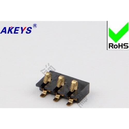 10 pcs Battery Seat Connector Digital Connector 3IN Battery Seat BC-03-3P-1.6H Copper High Temperature Resistance