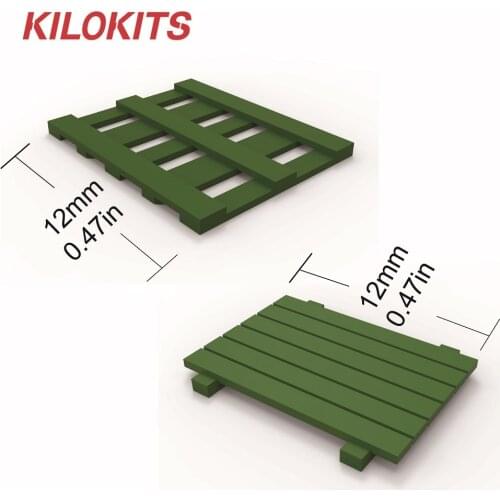 20PCS 1/72 Wooden Pallet Set Two Styles Plastic Unpainted Model Building Kits Military Diorama Scale Accessories