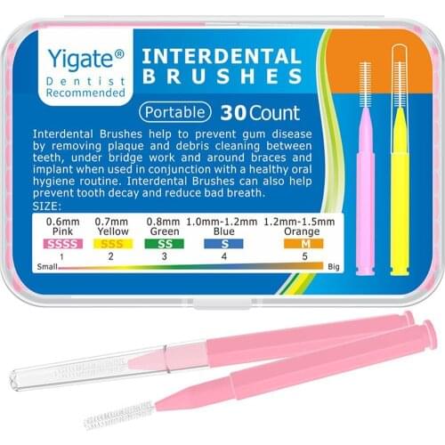 30Pcs/set Interdental Brush Dental Floss Interdental Toothbrush Orthodontic Dental Teeth Brush Toothpick Clean Oral Care Tool