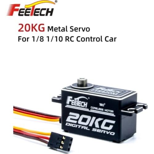 4V-12V 20KG 180 Degree High Speed Metal Gear Digital 20KG Servo With 25T Horn For 1/8 1/10 Scale RC Remote Control Cars RC Robot