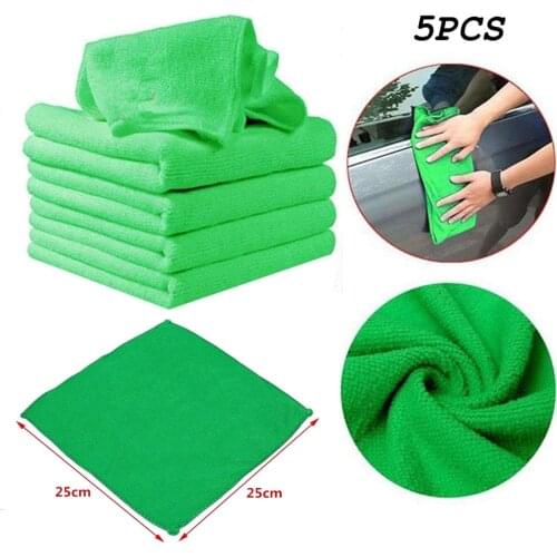 5Pcs Multifunctional Microfibre Cleaning Auto Soft Cloth Washing Cloth Towel Duster 25*25cm Car Home Cleaning Micro fiber Towels