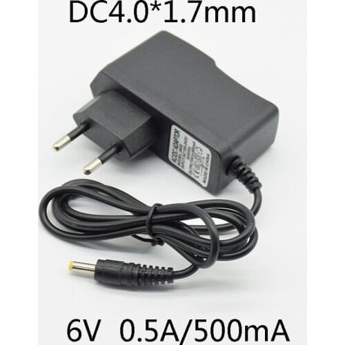 AC 6V 0.5A 500mA 4.0*1.7mm DC Power Supply Adapter Charger OMRON I-C10 M4-I M2 M3 M5-I M7 M10 M6 M6W Blood Pressure Monitor