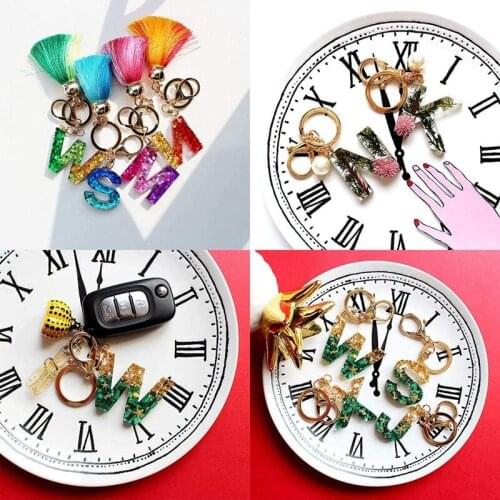 Alphabet Letter Resin Molds Kits Number Silicone Mould Keychain Jewelry Pendant Casting Making DIY Craft