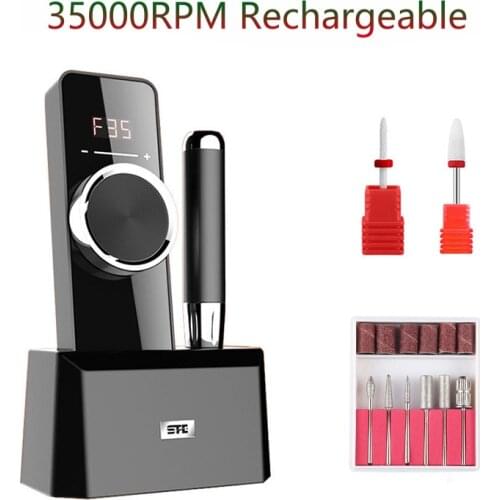 35000RPM Rechargeable Nail Drill Machine Powerful Manicure Drill Machine Professional Nail Drill Salon Portable Nail Drill Tool