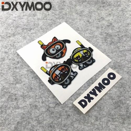 Car Styling Races Fish Cat Scuba Dive Sticker Decals Motorycle Sticker 100x97mm