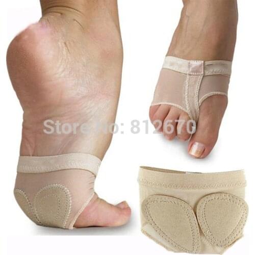 Free Shipping Two Holes Professional Belly Toe Pad Modern Half Lyrical Dance Shoes Sandals Paws Foot Thongs