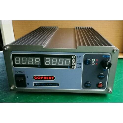 Gophert CPS-1001 100V 1000W 10A Output Adjustable DC Power Lock Four-digit Display Steady DC Switching Power Supply