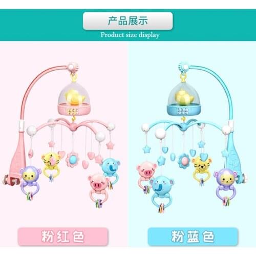 Baby Rattles Crib Mobiles Toy Holder Rotating Crib Mobile Bed Musical Box Projection 0-12 Months Newborn Infant Baby Boy Toys