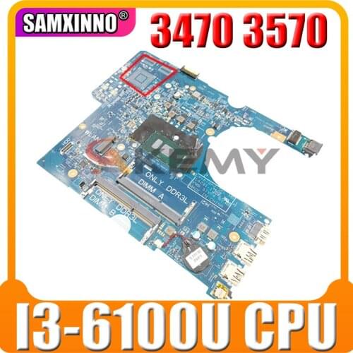 For DELL 3470 3570 Laptop motherboard CN-0P5M6K 0P5M6K P5M6K 14291-1 With SR2EU I3-6100U 100% full Tested