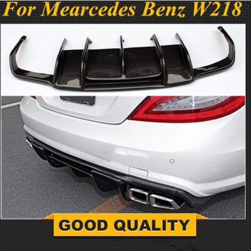 For Mercedes Benz CLS Class W218 CLS350 CLS63 AMG Bumper Carbon Fiber Rear Trunk Diffuser 2011~2014