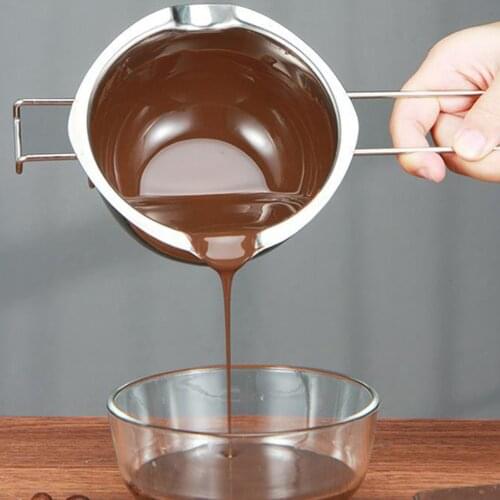 Stainless Chocolate Melting Pot Long Handle Candy Cheese Milk Butter Melting Bowl DIY Scented Candle Wax Melting Boiler Pots
