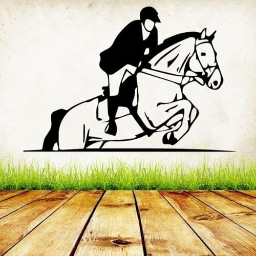 Creative Horse Racing Design Wall Sticker for Bedroom Living Room Decoration Vinyl Self Adhesive Art Decal Waterproof Poster