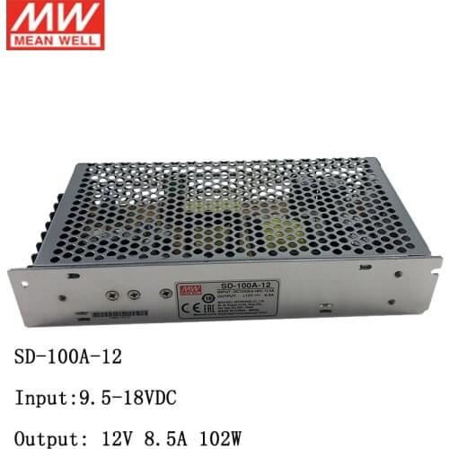 MEAN WELL SD-100A-12 9.5~18V DC to 12V DC 100W DC-DC Converter Switching Power Supply 12V to 12V 8.5A Converter Transformer