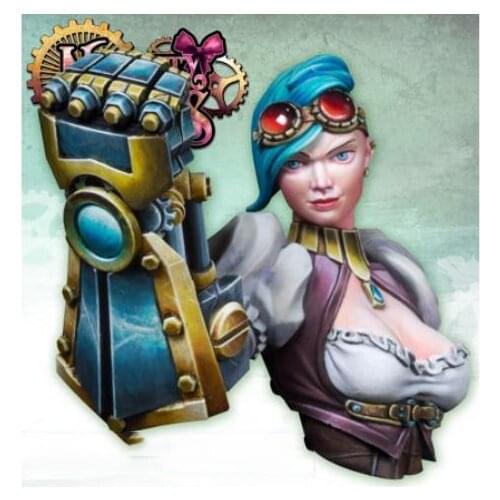 New Unassembled 1/12 fantasy modern woman bust Resin Figure Unpainted Model Kit