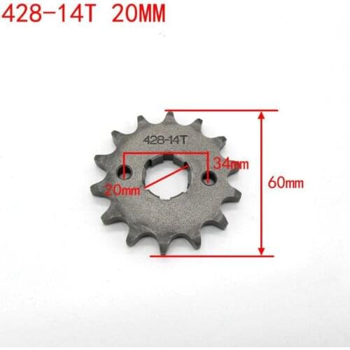 428# 17/20mm 10T-19T Front Engine Sprocket For KAYO BSE SSR SDG Dirt Pit Bike ATV Quad Go Kart Moped Buggy Scooter Motorcycle