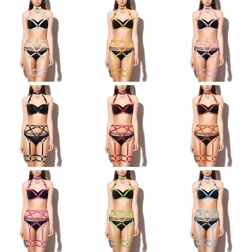 Rave Wear Body Straps Chest Bdsm Stylish Accessories Gothic Harness Fashion Punk BDSM Bondage Handmade PU Leather Harness Belts
