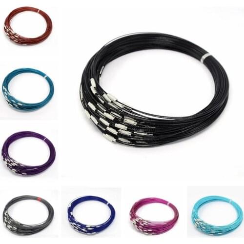 10Pcs 1mm Jewelry Findings Colorful Stainless Steel Jump Rings & Split Ring With Brass Screw Clasp Fit For Making Necklace DIY