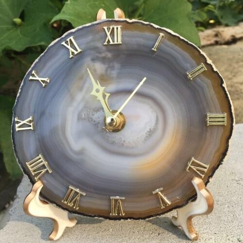 Agate slice natural Agate Slices clock quartz gemstone healing Home decorAgate slice natural Agate Slices clock quartz gemstone
