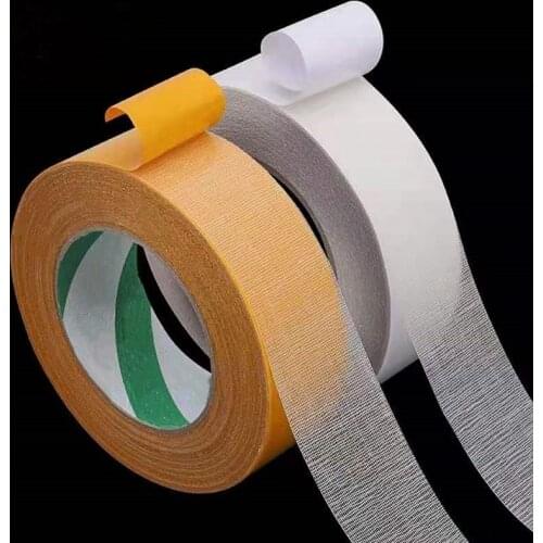 10meter Thick 0.35mm Mesh Grid Cloth Double-sided Tape Adhesive Carpet Floor Leather Fixing Sticky Carpet High-adhesive Tape