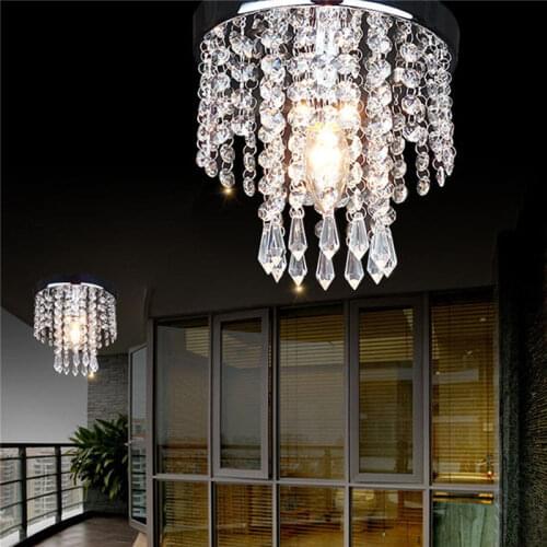 Modern Crystal Ceiling Lights Indoor Lighting Nordic Surface Mounted Ceiling Lamp for Living Room Bedroom Corridor Foyer Balcony