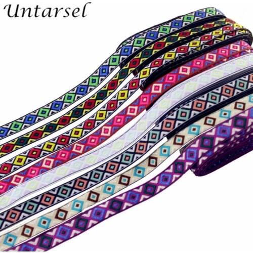 Untarsel new design 5yards/lot 1.2cm narrow jacquard lanyard fabric christmas ribbon decoration polyeseter handmade accessories