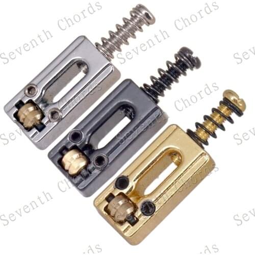 6 Pcs Vintage Roller Saddle Guitar Bridge String Saddles for Electric Bridge / Chrome & Black & Gold for choose