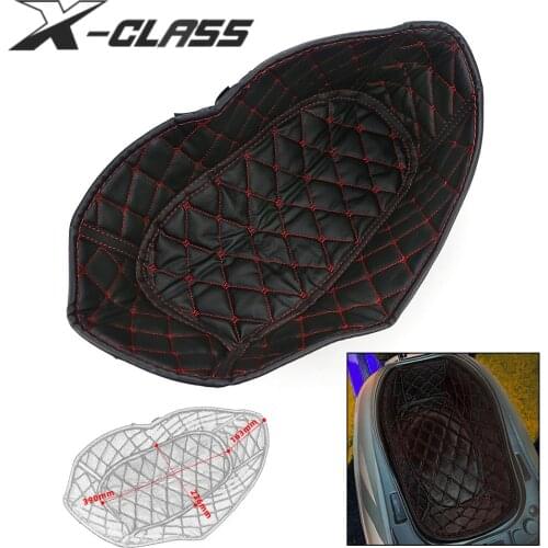 Motorcycle Rear Seat Bucket Cushion Storage Bag Luggage Pad Nylon PU Leather Accessories for for PEUGEOT DJANGO/ QP150T-C