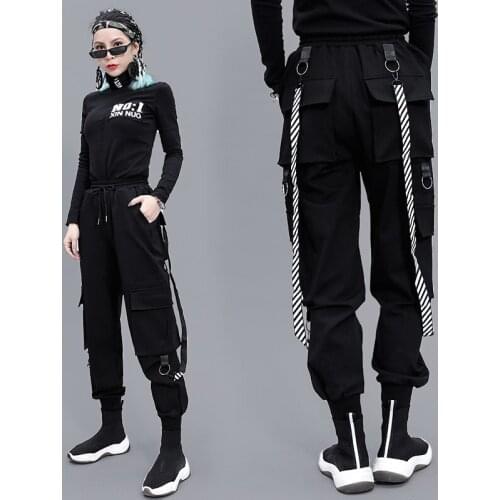 Plus-size overalls women ins2020 handsome hip-hop street loose bf wind