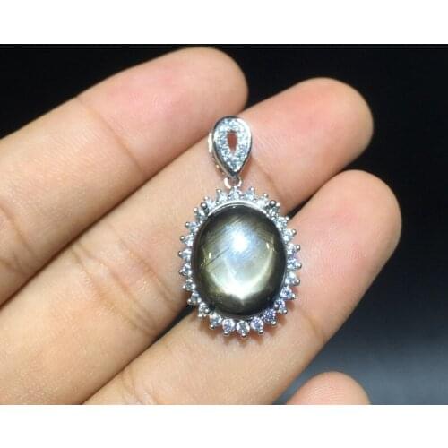 10mm*14mm natural star light sapphire pendant natural star sapphire ring pendant Changle Sapphire