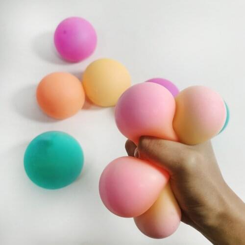 4 Pieces Sensory Toys for Children and Adults Assorted Color Reducing Stress Rubber Toys