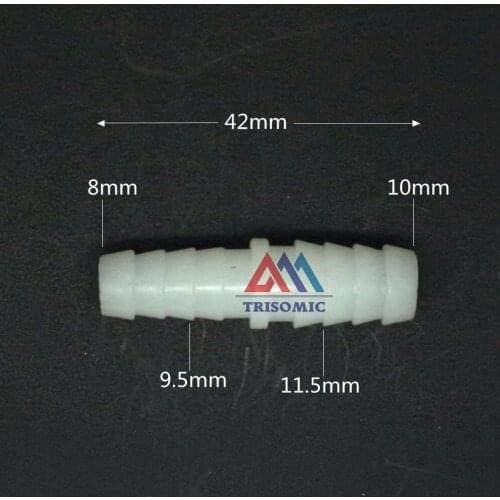 8mm*10mm Straight Reducing Connector Plastic Fitting Barbed Reducing Connector PE