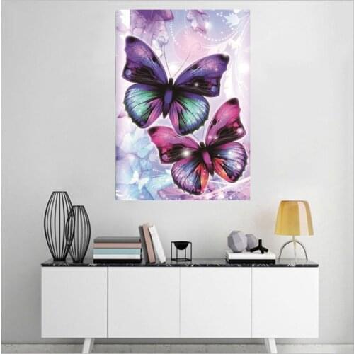 5D Diamond Painting Cartoon Butterfly Dragonfly Cross Stitch Rhinestone Embroidery Home kids room Decor Sticker Poster