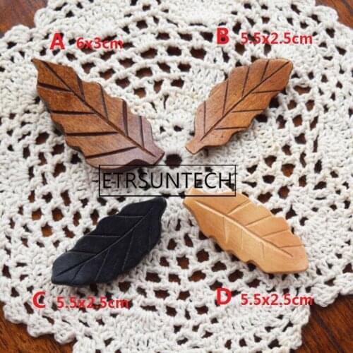 100pcs Wooden Chopsticks Holder Leaf Shape Knife Stand Spoon Rest Fork Rack Japanese Frame Art Craft Dinner Tableware