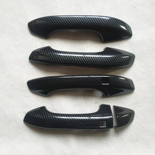 For Kia Optima k5 New 2020 2021 DL3 V MK5 GT Line Accessories Door Handle Cover Trim Plastic Imitation Carbon Fiber
