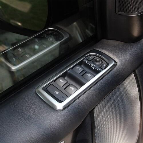 For Land Rover Discovery 4 2009-2016 4pcs/set ABS Car Door Window Lift Adjust Button Decor Trim Frame Sticker Covers