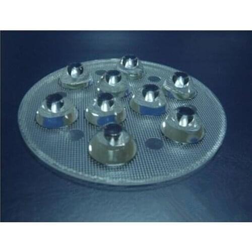 GRA-92 High quality LED Optical Lens 9P, Size: 92X12.1mm, 25, 45 degree, Bead Surface, With step, PMMA materials