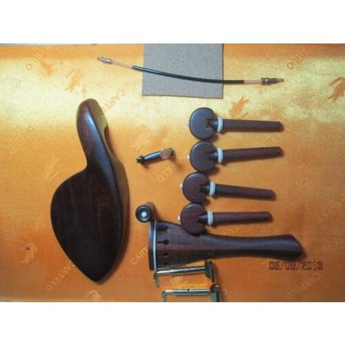 Quality violin mahogany wood bone violin 4/4 size violin parts with tail piece rope