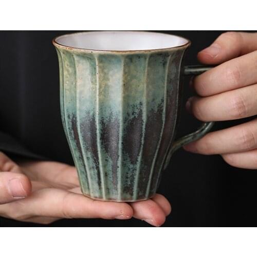 European-Style Large-Capacity Ceramic Mug Simple Retro Coffee Cup Big Vintage Cup Office Water Mug