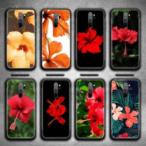 Hibiscus Flower Phone Case for Redmi 9A 9 8A 7 6 6A Note 9 8 8T Pro Max K20 K30 Pro