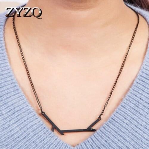ZYZQ Short Style Simple Twig Necklace Hot Selling Import&Export Accessories For Women Three Color Available Elegant Decoration