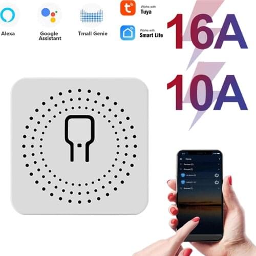 Mini WIFI DIY Switch Supports Wireless Control 16A 10A 2 Way Control Smart Home Automation Module Works with Home Smart Life App