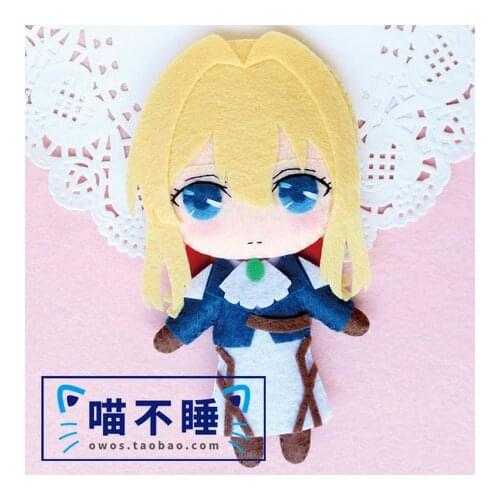 2021 New Anime Violet Evergarden Cosplay DIY Handmade Material Package Mini Plush Doll Hanging Keychain Toy