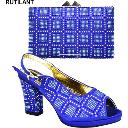 New Italian Shoes and Bags Set Envio Gratis Decorated with Appliques Italian Ladies Shoes and Bags To Match Set Slippers Women