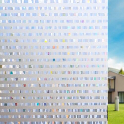 Nuelife 2021 new irregular stripe non-adhesive electrostatic film living room bedroom anti-ultraviolet anti-UV window glass film