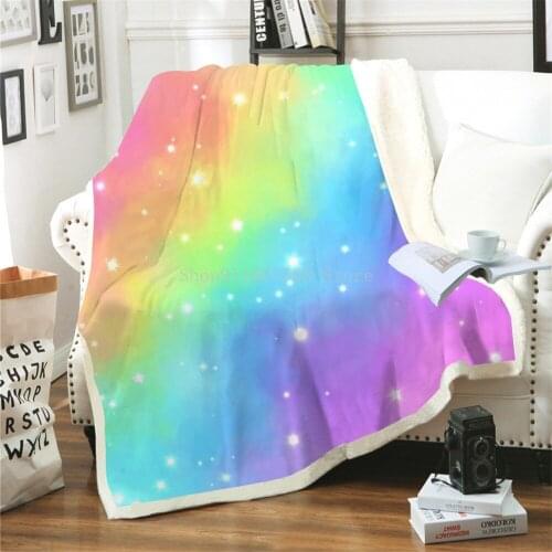 Blankets Colorful Stripe Pride Rainbow Blanket Cushion Warm Throws Sofa Bed Home Bedspread Travel Fleece Blanket