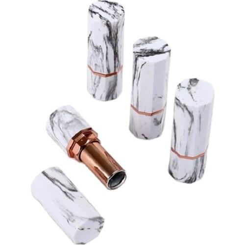 High-grade Plastic Lipstick tube Empty Refillable Marble Spot wholesale Lip Balm Eco Container Packaging 20pcs/lot